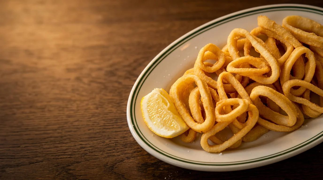 Calamares fritos con limón